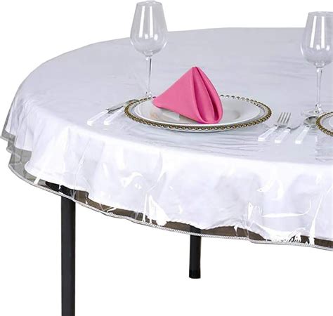 amazon round plastic tablecloths